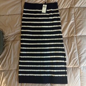 NWT Polo Ralph Lauren Stripe Wool Blend Skirt